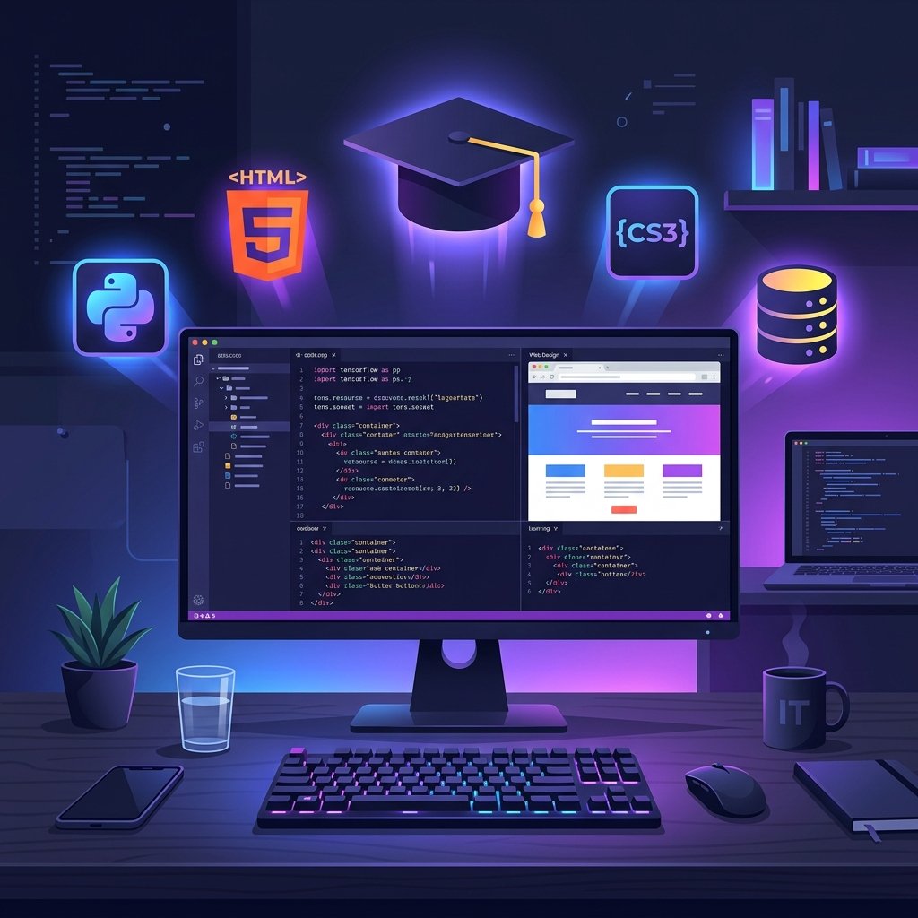 A to Z Computer Classes student coding on laptop
